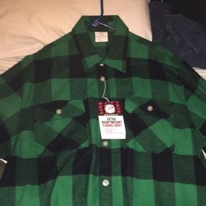 Green flannel size 2XL